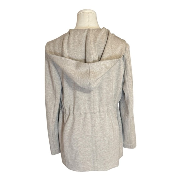 THEORY Drawstring Jersey Hooded Jacket Top Hoodie Oatmeal Sz P 0 00 2 4 6 Casual - Picture 6 of 14